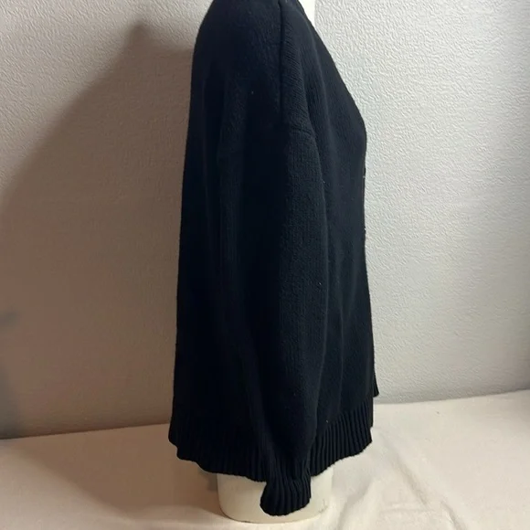 Lane Bryant Black Button-Down Cardigan Sweater - Size 14/16 - Picture 3 of 5